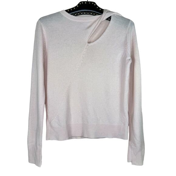 A.L.C. Pink Twist Cut Out Wool Cashmere Sweater XS - Picture 9 of 9